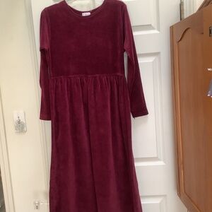 Burgundy Velvet Dress